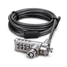 Cable de seguridad con combinación T-Lock y llave maestra, ranura de 3 x 7 mm.