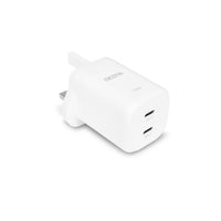 Cargador de pared GaN de 2 puertos (100 W) Reino Unido