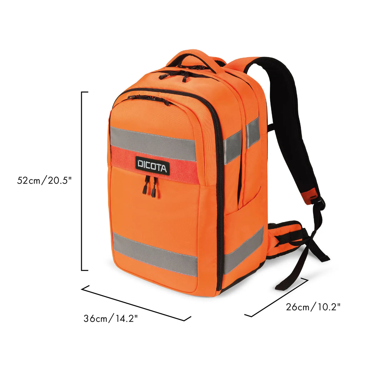 Dicota Backpack HI-VIS V-2 32-38 L – Orange