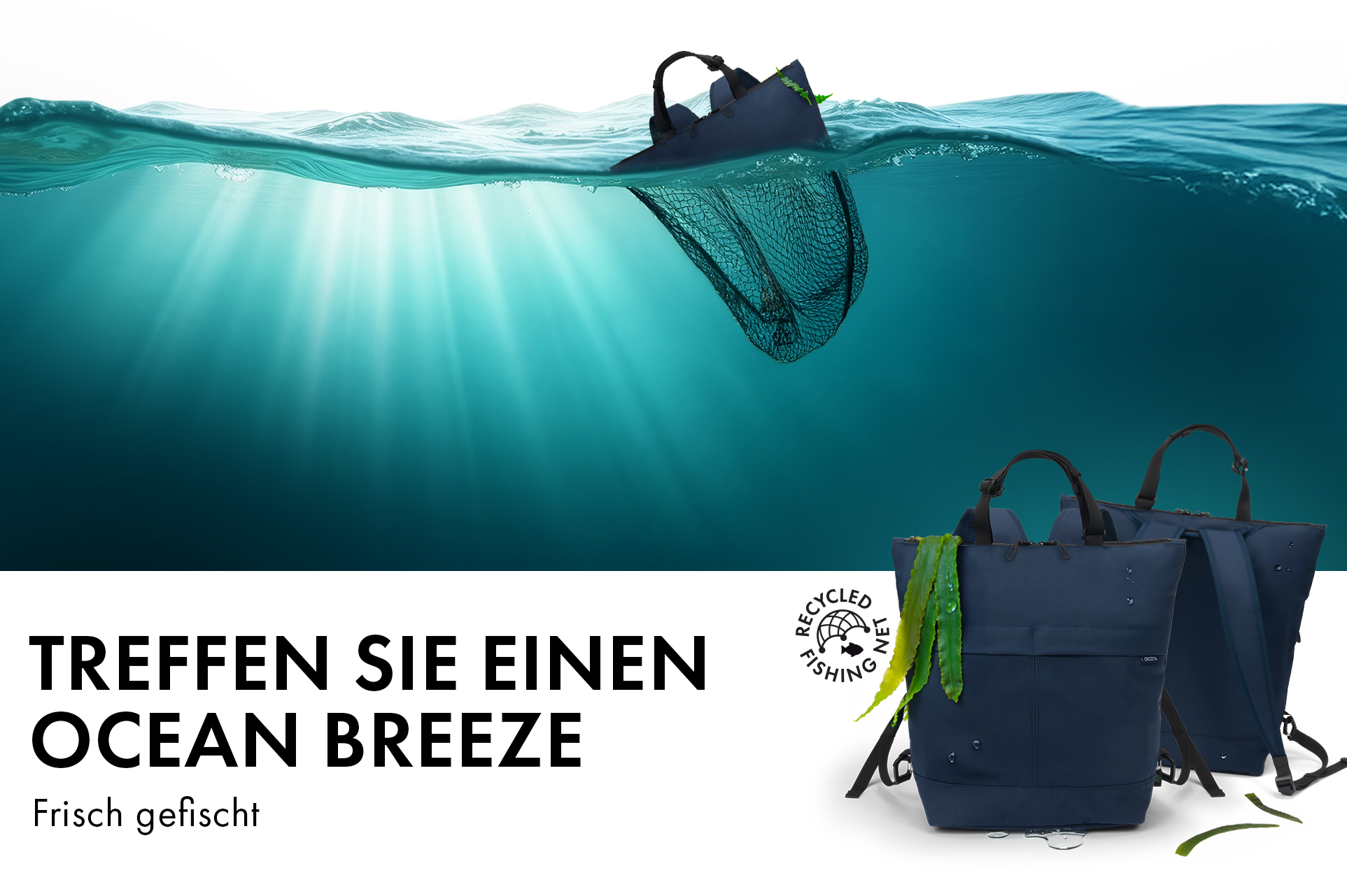 Treffen Sie einen Ocean Breeze - Frisch gefischt Backpack