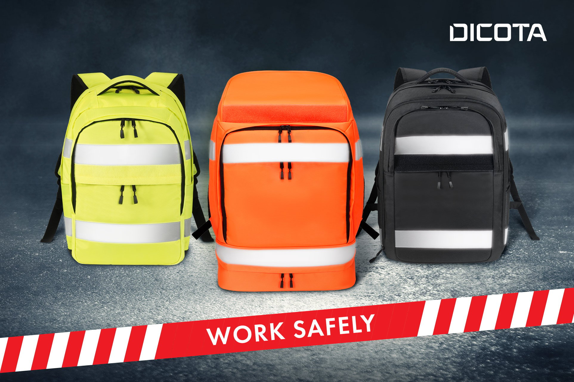 Work safely with high visibility backpacks